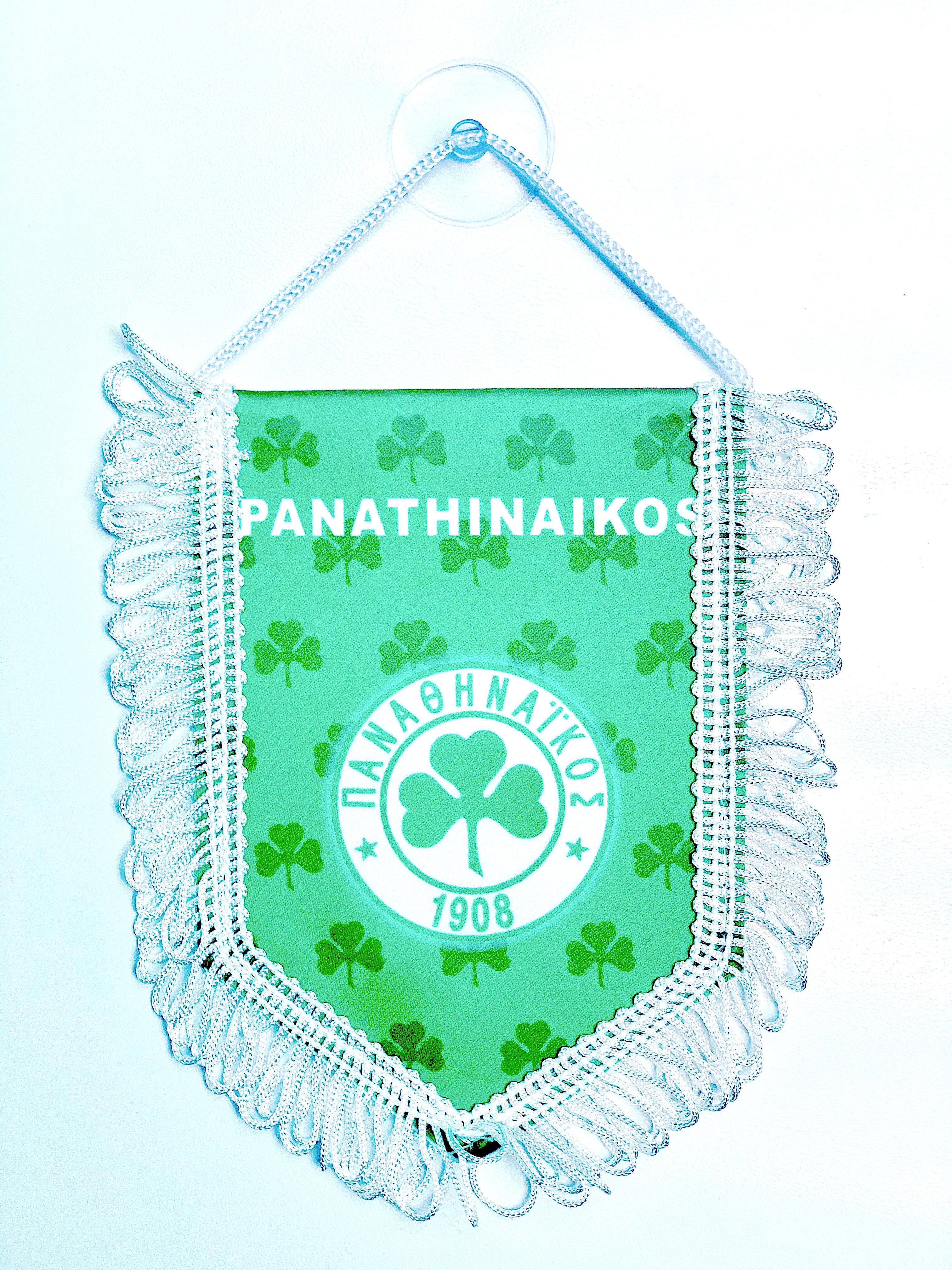 small car flag Panathiniakos ( small banner / car banner / car accessory / small hanging flag / small pendant / team banner)