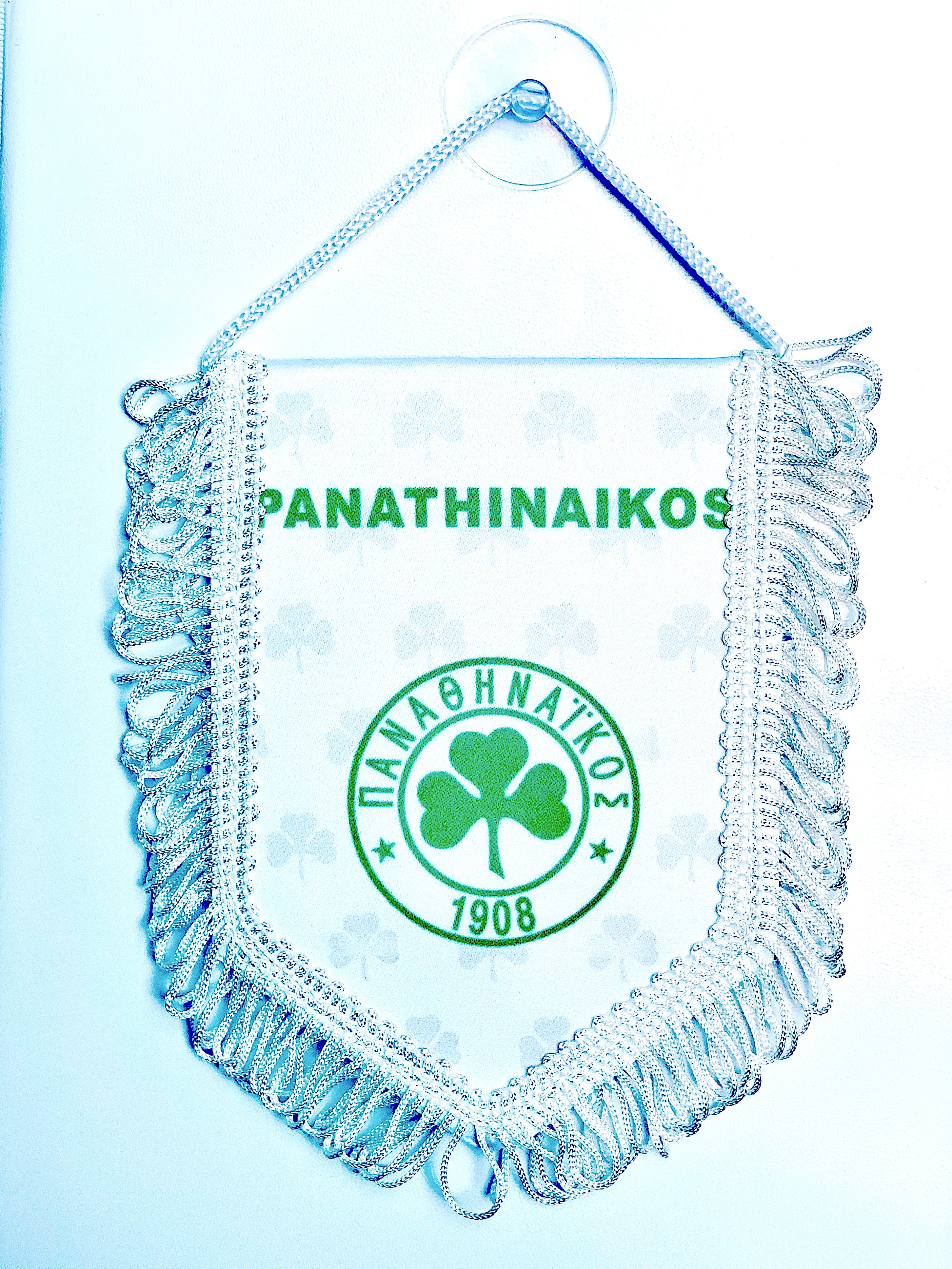 small car flag Panathiniakos ( small banner / car banner / car accessory / small hanging flag / small pendant / team banner)