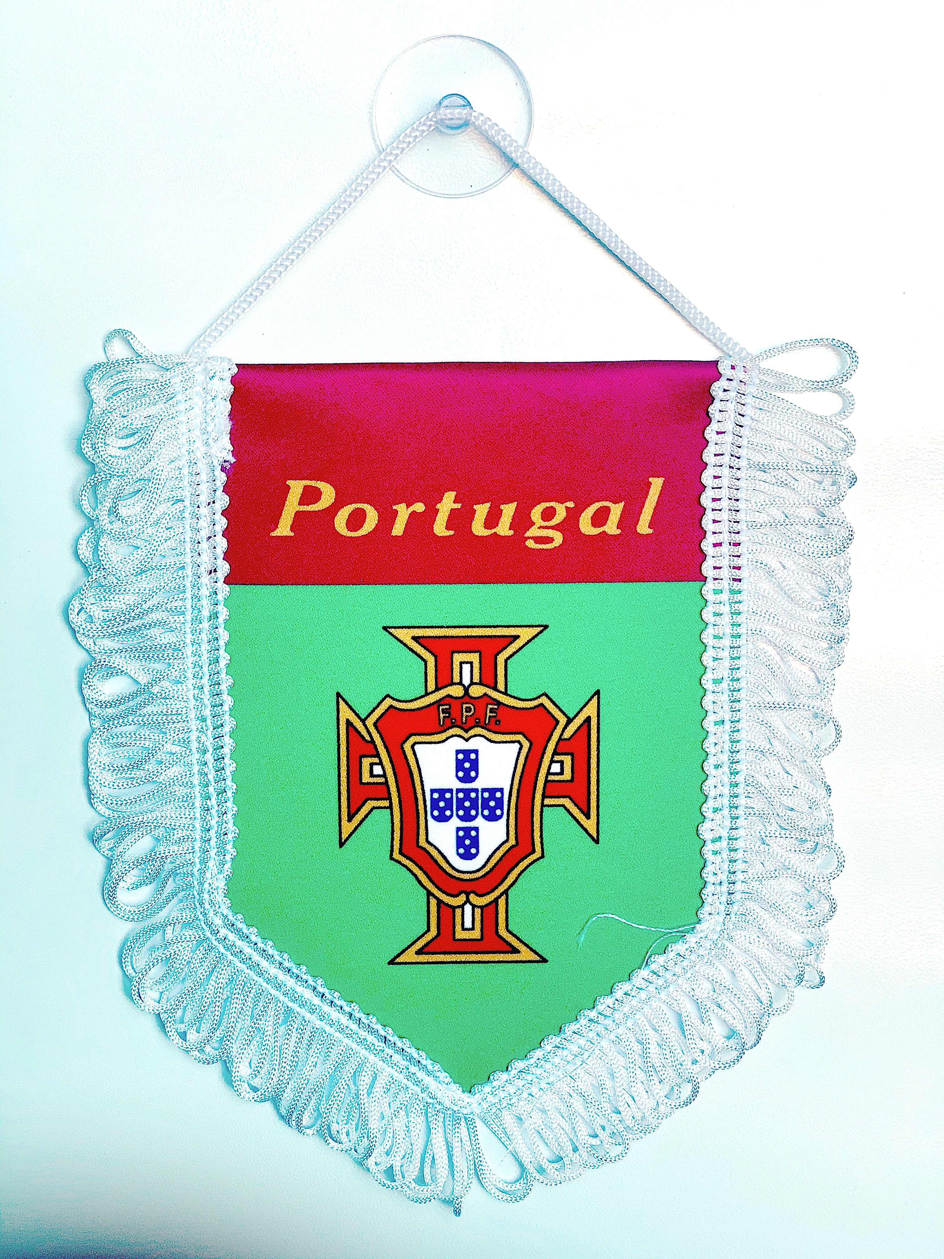 small car flag Portgal ( Portuguese banner / small banner / car banner / car accessory / small hanging flag / small pendant / country banner)