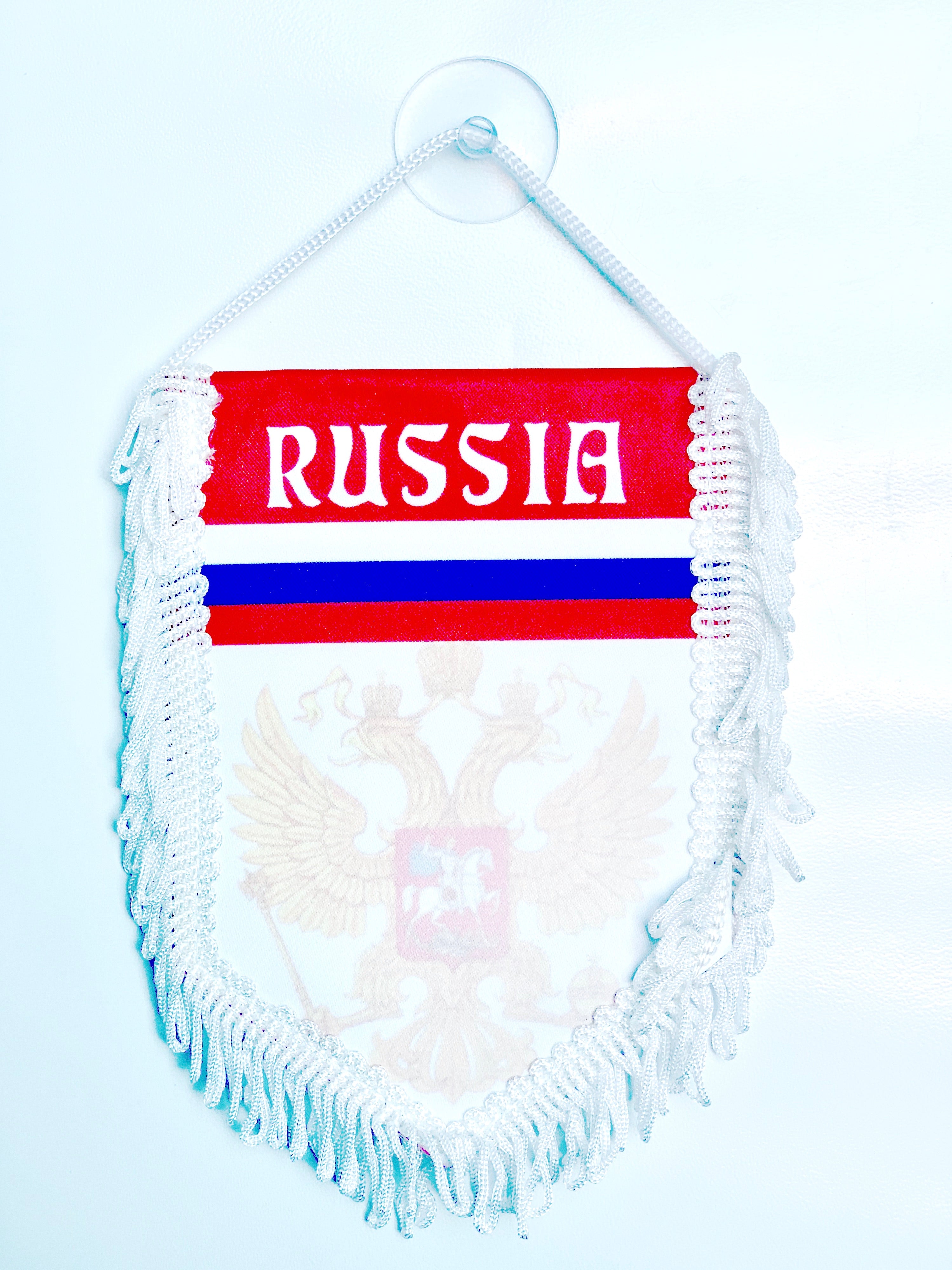 small car flag Russia ( Russian banner / small banner / car banner / car accessory / small hanging flag / small pendant / country banner)