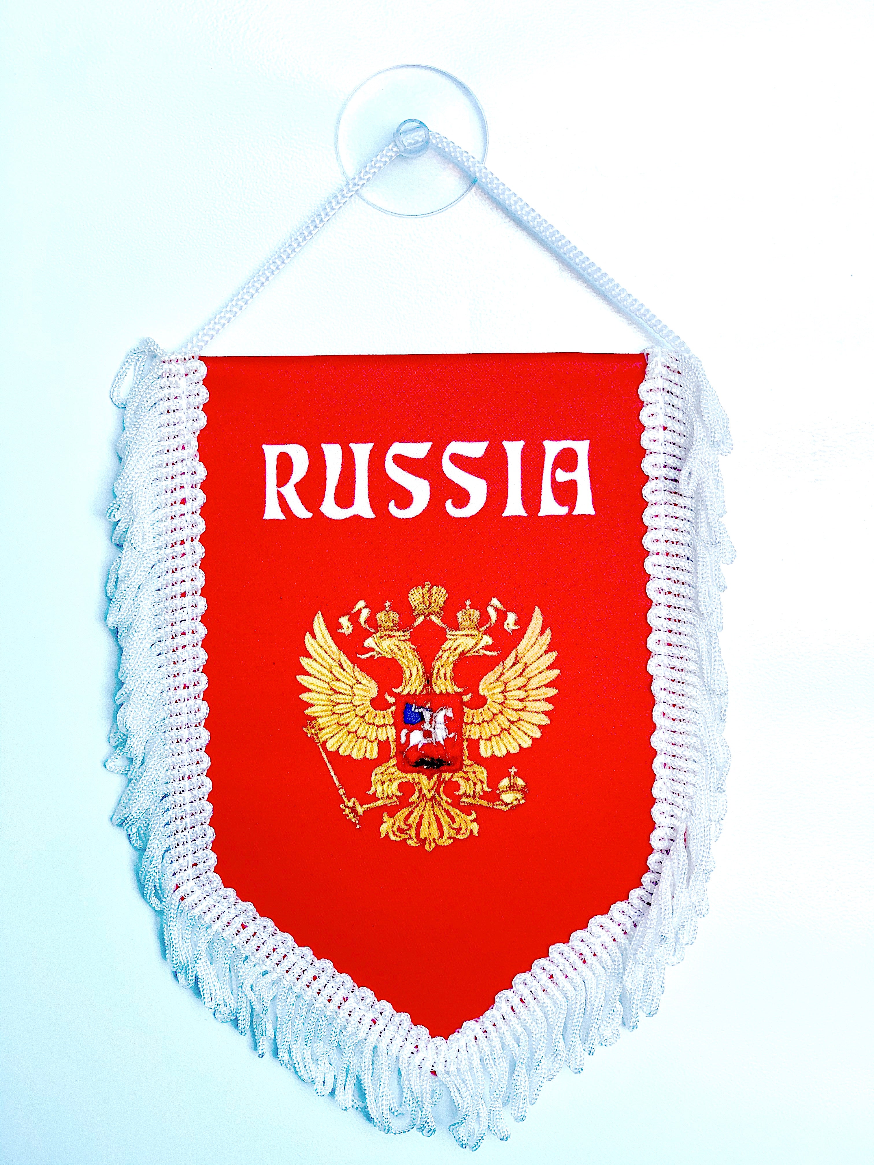 small car flag Russia ( Russian banner / small banner / car banner / car accessory / small hanging flag / small pendant / country banner)
