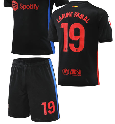 Football Jersey Barcelona fc  Black away LAMINE YAMAL 2024-2025 (soccer shirt / football shirt / Barca shirt / Barcelona fluro / Spain shirt ) bc