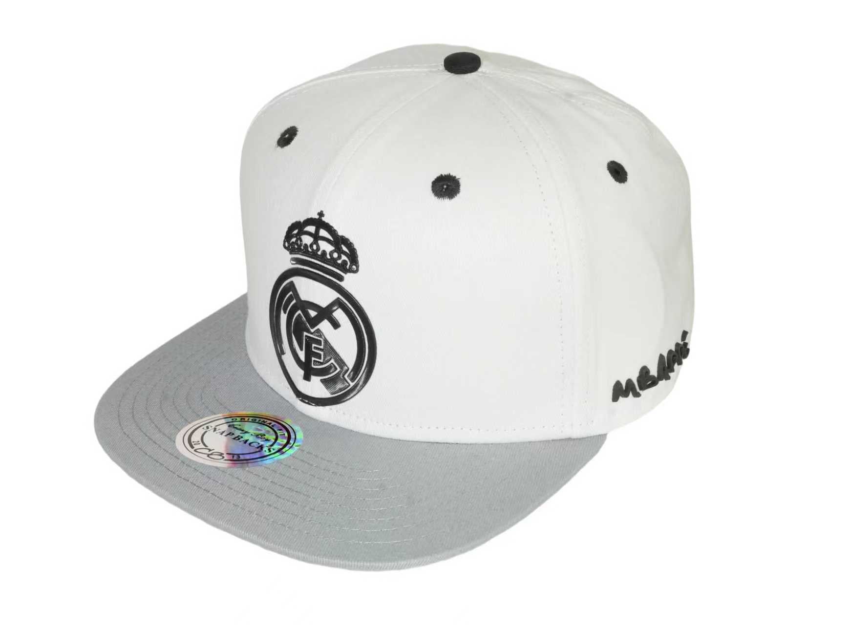 snapback Real Madrid white cap Home( Mbappe hat / cap / team caps / cap )