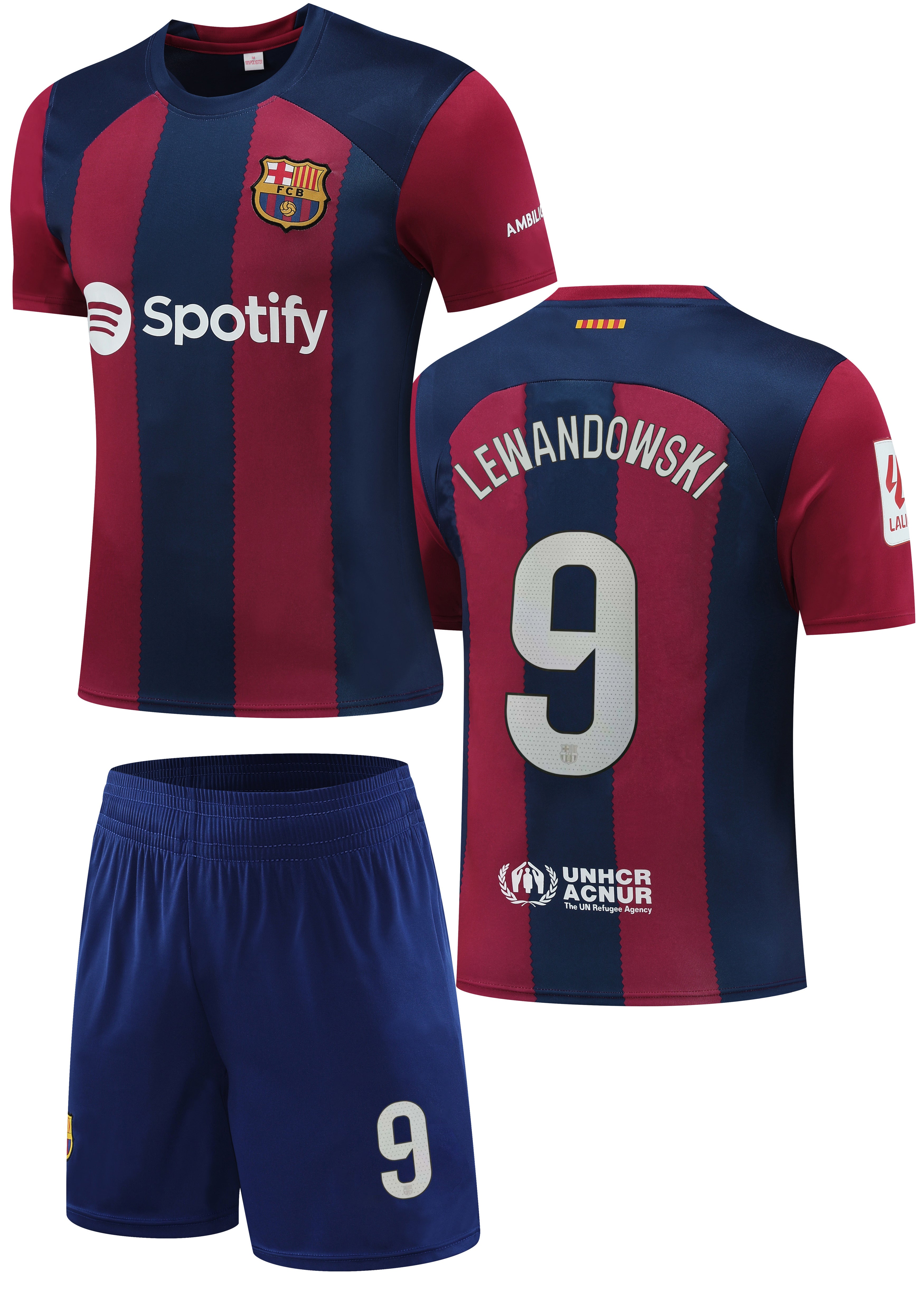 Football Jersey Barcelona fc home Lewandowski #9 2023-2024 (soccer shi