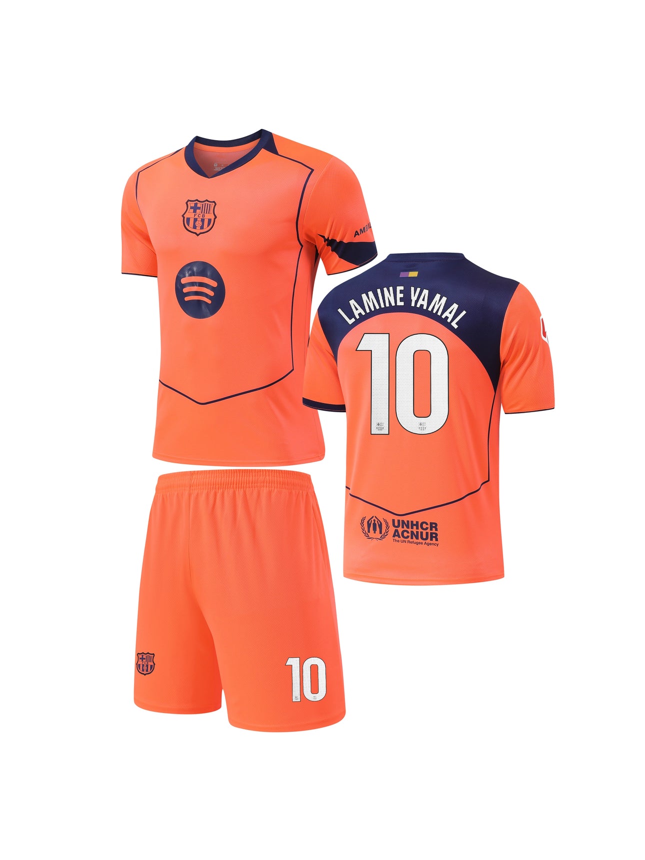 Football Jersey Barcelona fc 2nd strip LAMINE YAMAL 2025-2026 ( quality soccer shirt & shorts / football shirt / Barca shirt / Barcelona / Spain shirt ) bc