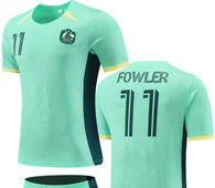 Football Jersey set Australia away 23-24 FOWLER number #11 ( Australia shirt / soccer shirt / country shirt / football shirt )
