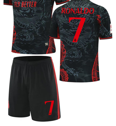 Football Jersey Real Madrid fc red dragon 2025-2026 RONALDO #7 ( A Grade soccer shirt & shorts / junior / gift )