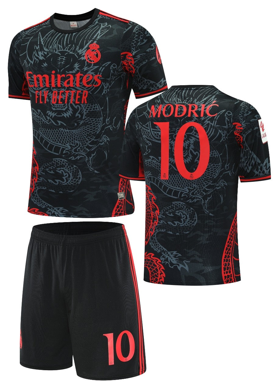 Football Jersey Real Madrid fc red dragon 2025-2026 Modric #10( A Grade soccer shirt & shorts / junior shirt / gift )