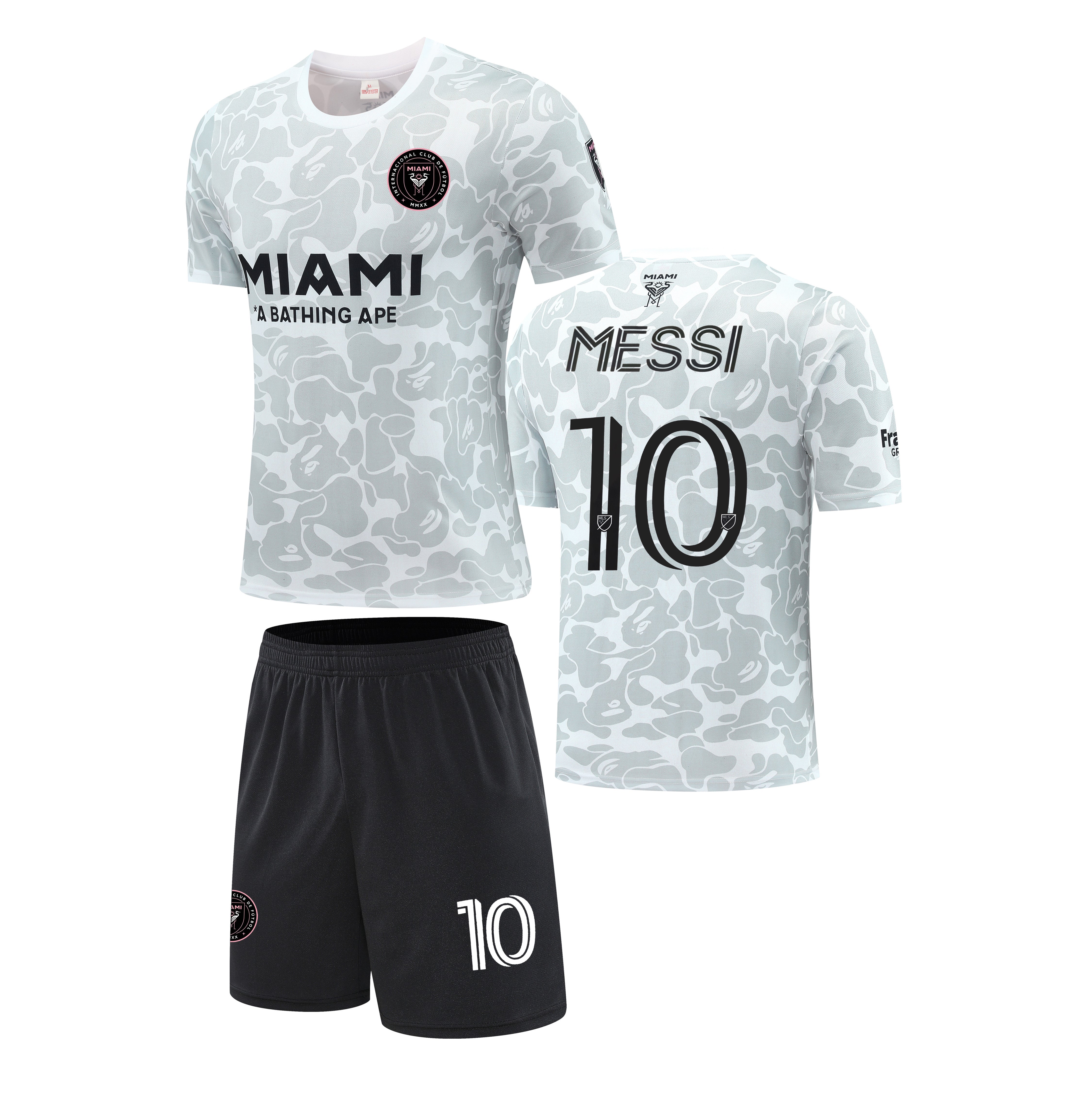 Football Jersey Inter Miami white Media Messi number#10 2024-2025 (  Lionel / jersey & shorts / soccer jersey / specials )