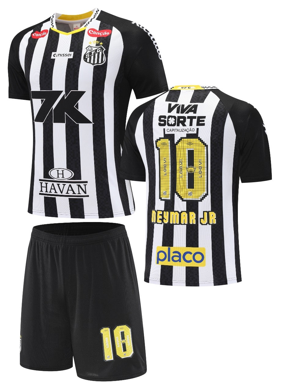 Football Jersey Santos Neymar jr home 25/26 #number10 ( Harmony day / Brasil soccer shirt & shorts )