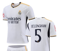 Football Jersey home Real Madrid fc  2023-2024  Bellingham #number 5 ( soccer shirt and shorts / white shirt / soccer jersey / gift / Jude shirt / specials )
