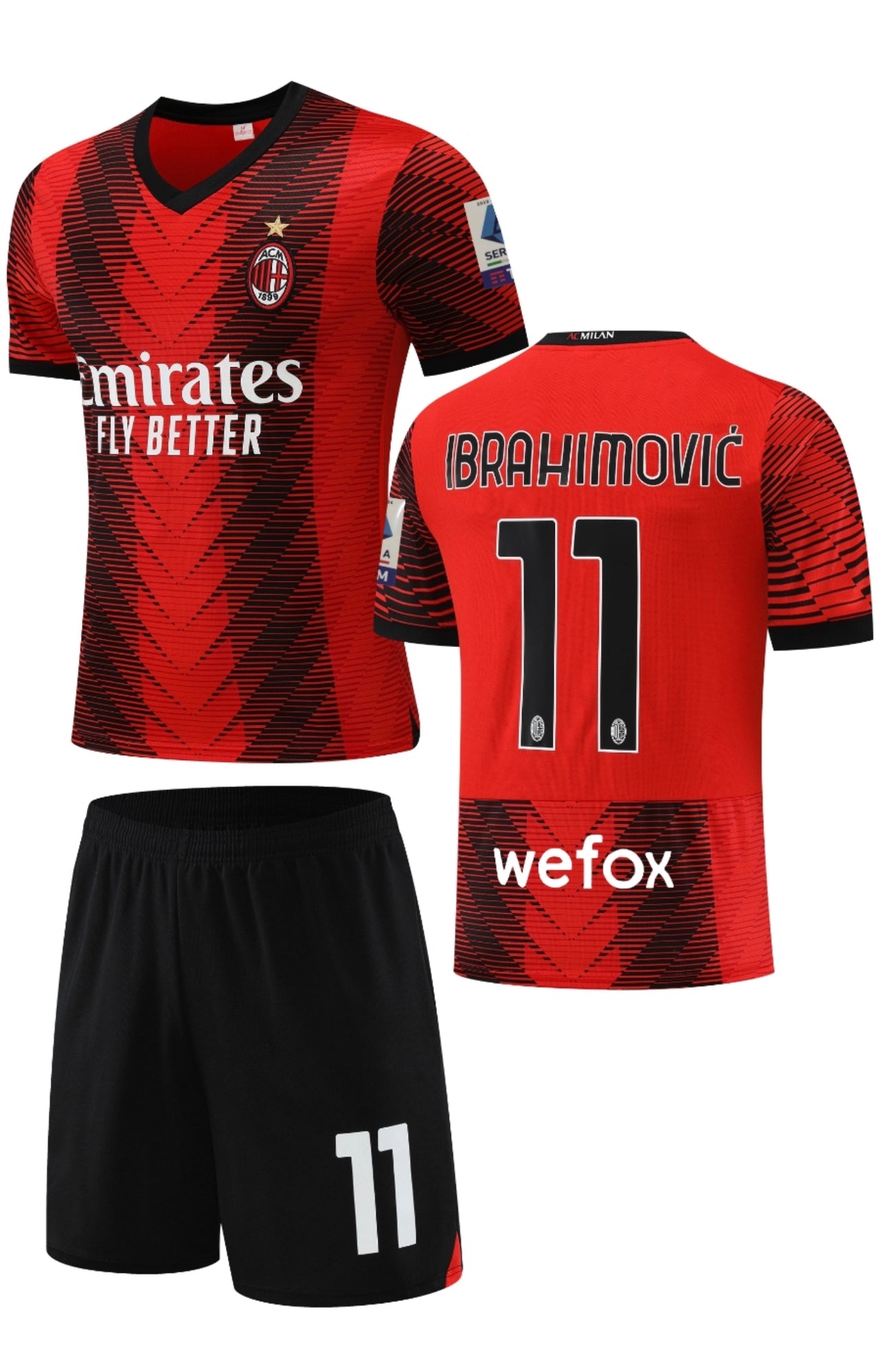Football Jersey Ac Milan home Ibrahimovic 2023/2024 number#11 ( Harmony day / italia jersey )