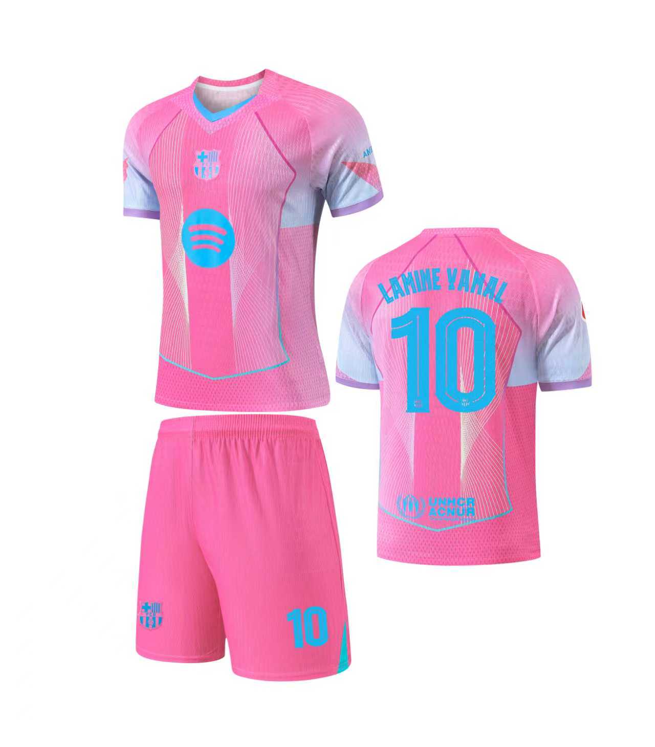Football Jersey Barcelona fc Pink Training LAMINE YAMAL 2025-2026 (A grade quality soccer shirt and shorts / Barca limited edition )
