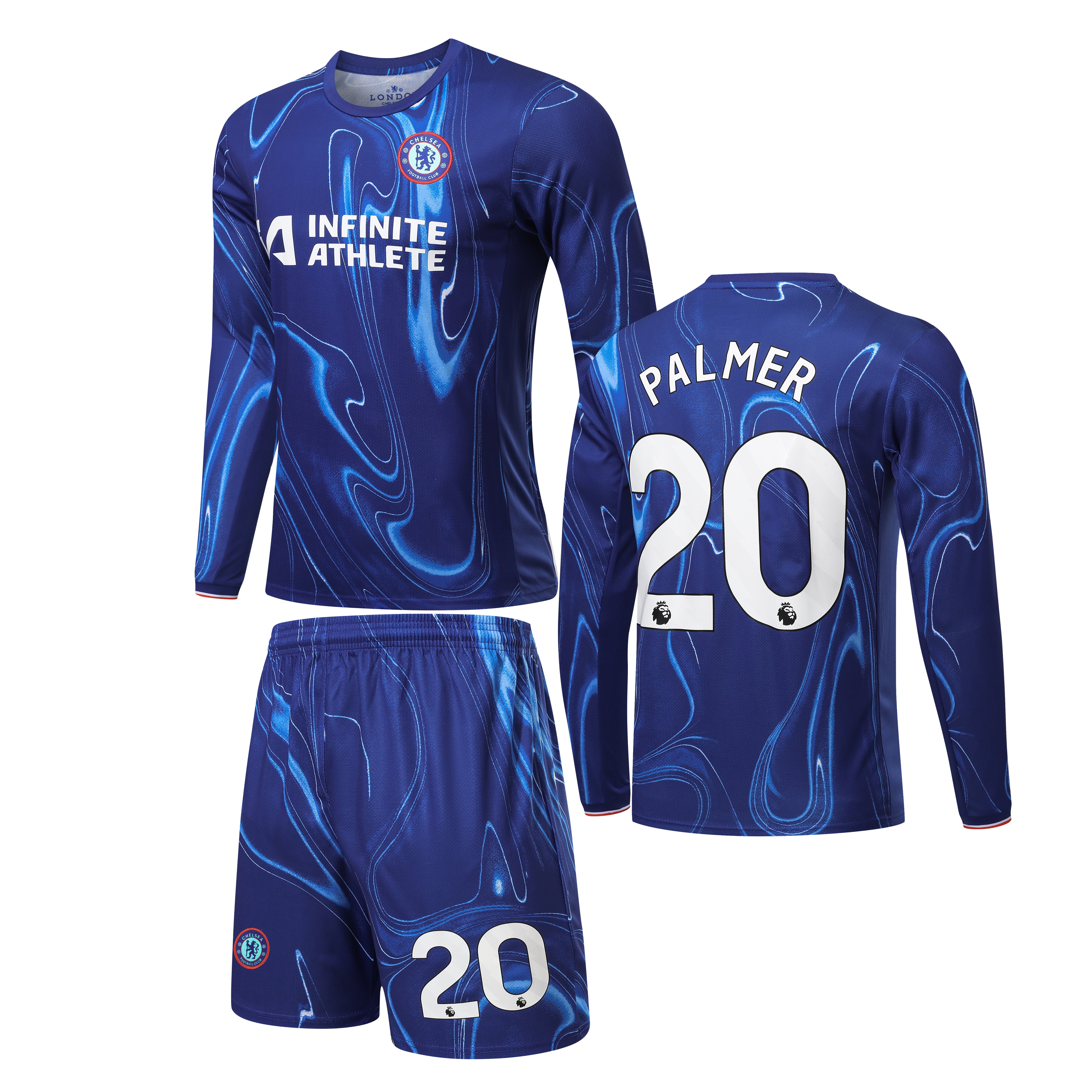 Football Jersey Long sleeve Chelsea Fc home PALMER #20( jersey and shorts kit / English league / England )