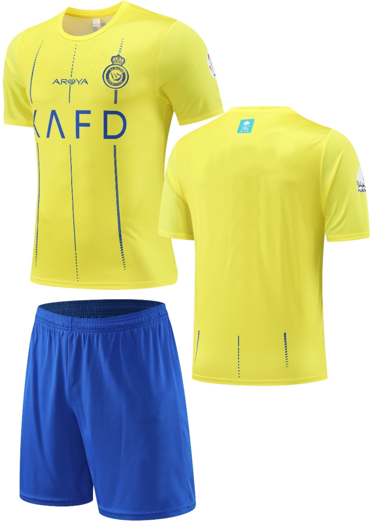 Football Jersey Al Nassr fc home  no name( saudi arabian team / blank / soccer shirt & shorts / football shirt / indoor/ futsal / 5 aside)