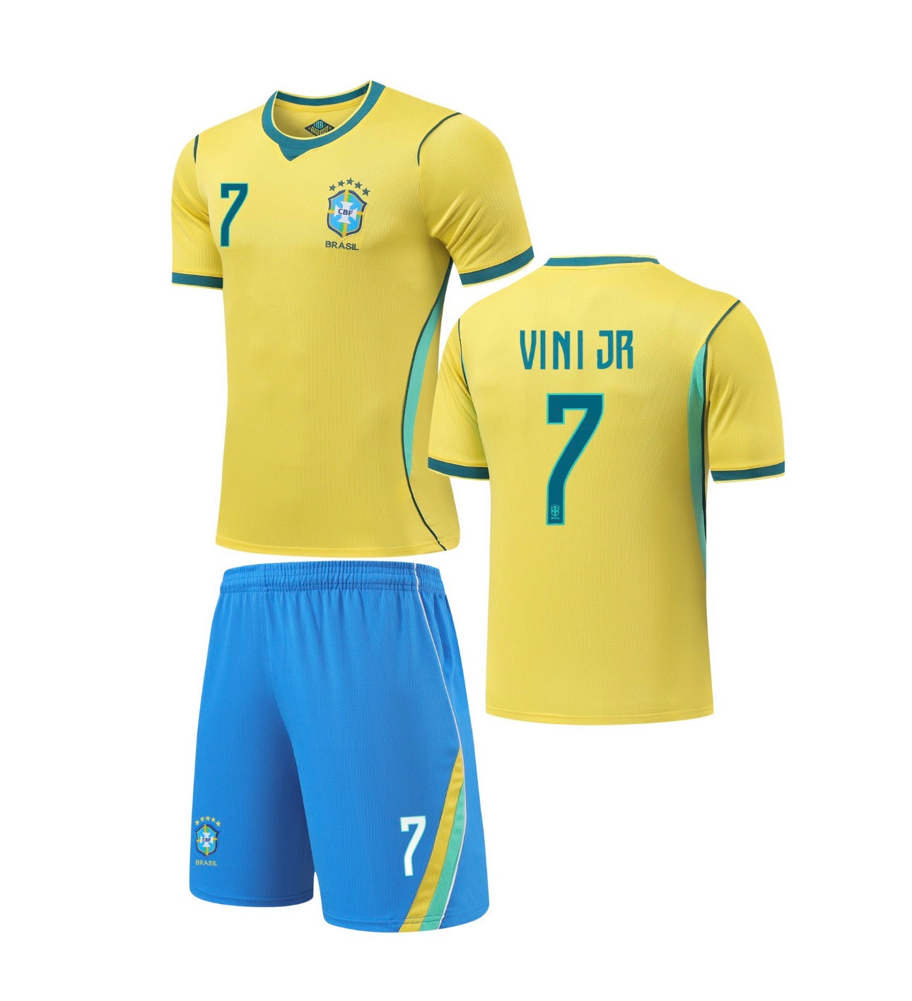 Football Jersey Brasil Home VINI Jr 2026 World Cup set #number 7# (Bra