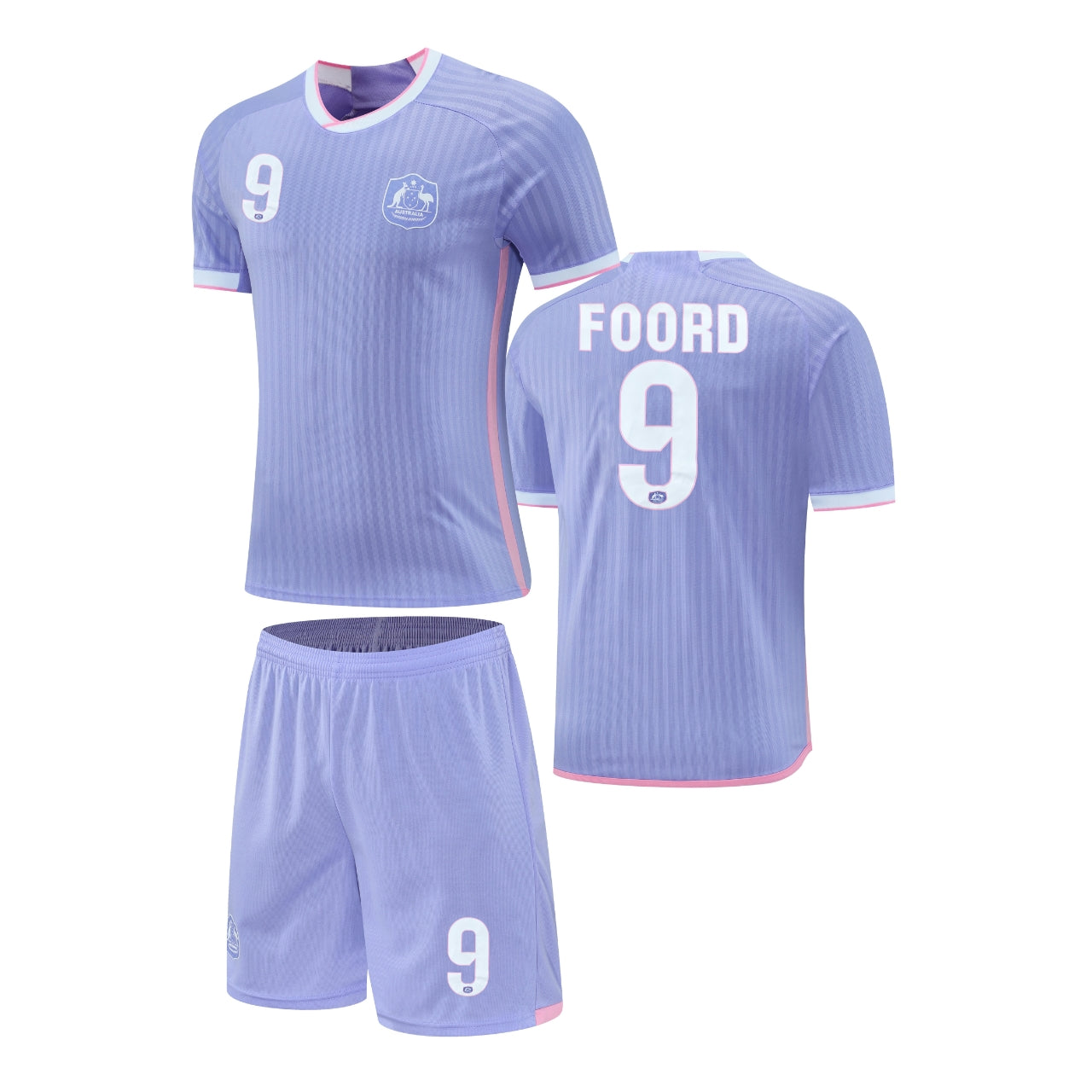 Football Jersey set Australia purple Caitlin Foord number#9 25/26( shirt & shorts / soccer shirt / country / football shirt )