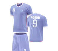 Football Jersey set Australia purple Caitlin Foord number#9 25/26( shirt & shorts / soccer shirt / country / football shirt )