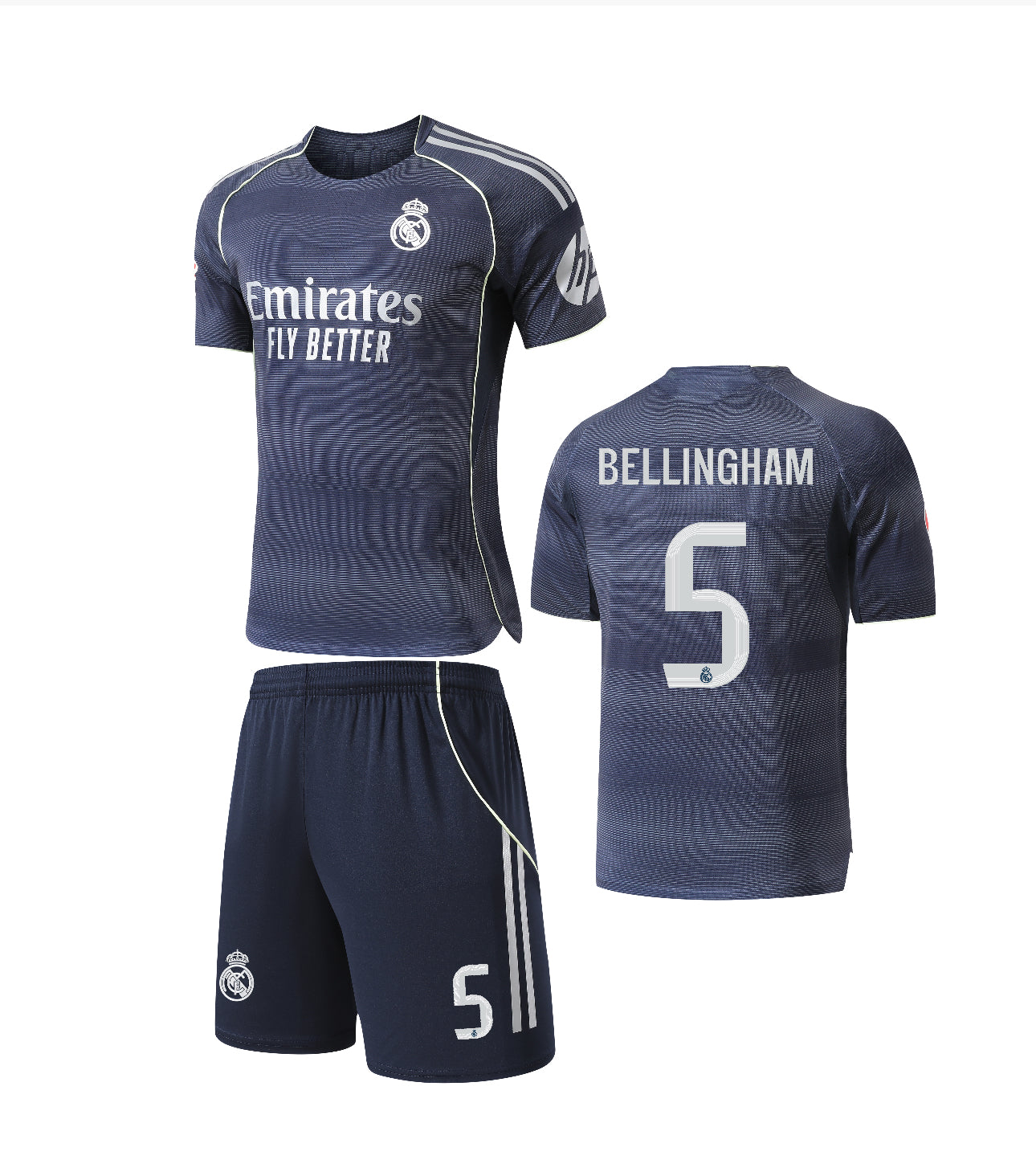 Football Jersey away Real Madrid fc  2025-2026  Bellingham #number 5 ( A Grade Qaulity / soccer shirt & shorts / jersey / gift / Jude shirt)