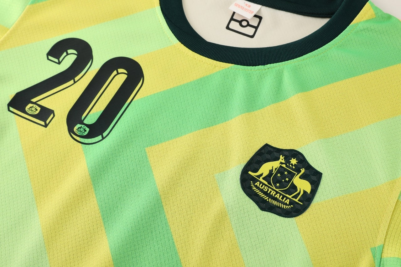 Football Jersey set Australia home 25-27 FOWLER number#11 ( A Grade / Australia shirt / soccer / country shirt )