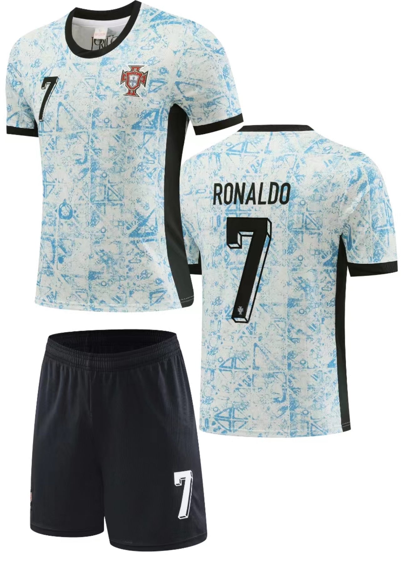 Football Jersey Portugal Away Ronaldo 24/26 ( Harmony day / country jersey & shorts / football shirt / Portugal shirt  / Ronaldo european jersey )