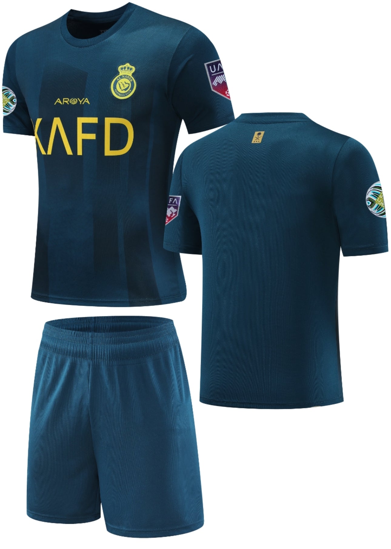 Football Jersey Al Nassr fc away  no name ( saudi arabian team /  blank shirt & shorts / football shirt / indoor/ futsal / 5 aside)