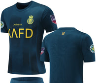 Football Jersey Al Nassr fc away  no name ( saudi arabian team /  blank shirt & shorts / football shirt / indoor/ futsal / 5 aside)