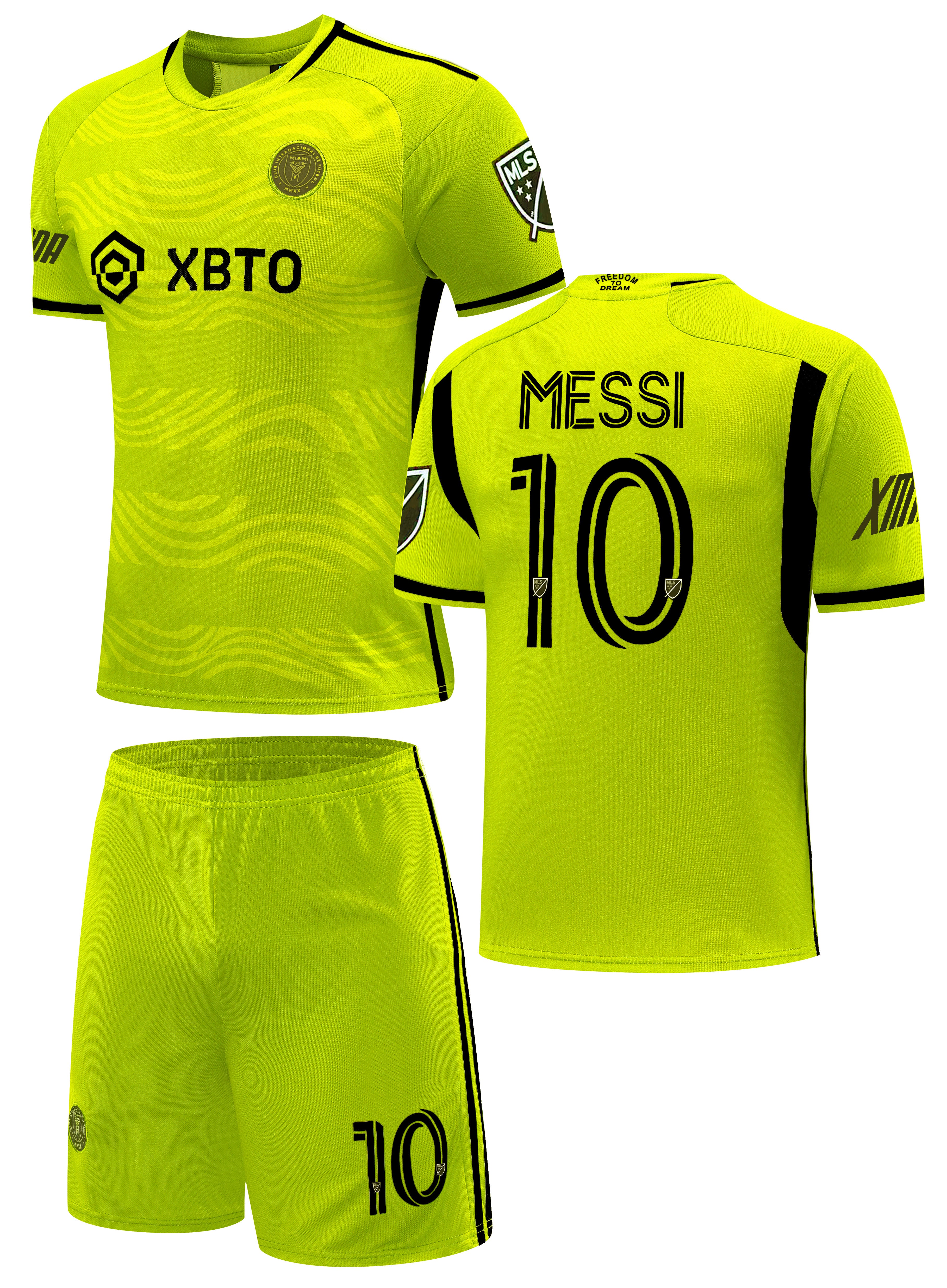Football Jersey Inter Miami lime media Messi number#10 2023-2024 ( shirt /  jersey / soccer jersey / specials )