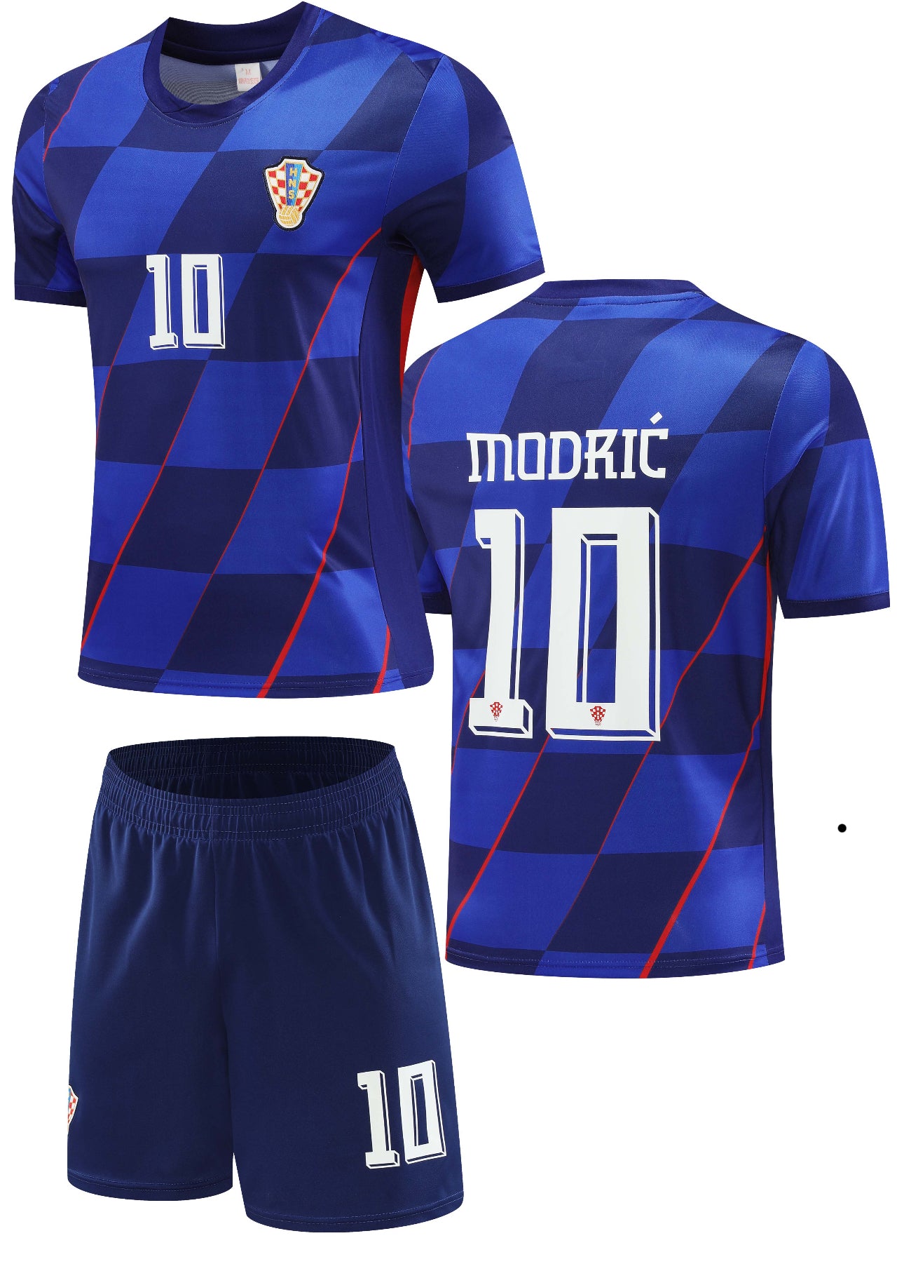 Football Jersey Croatia Away 24/26 Modric #number10 (soccer shirt / Harmony day / football shirt / Modric shirt / Croatian shirt )