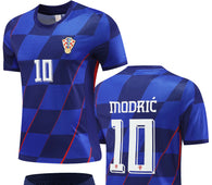 Football Jersey Croatia Away 24/26 Modric #number10 (soccer shirt / Harmony day / football shirt / Modric shirt / Croatian shirt )