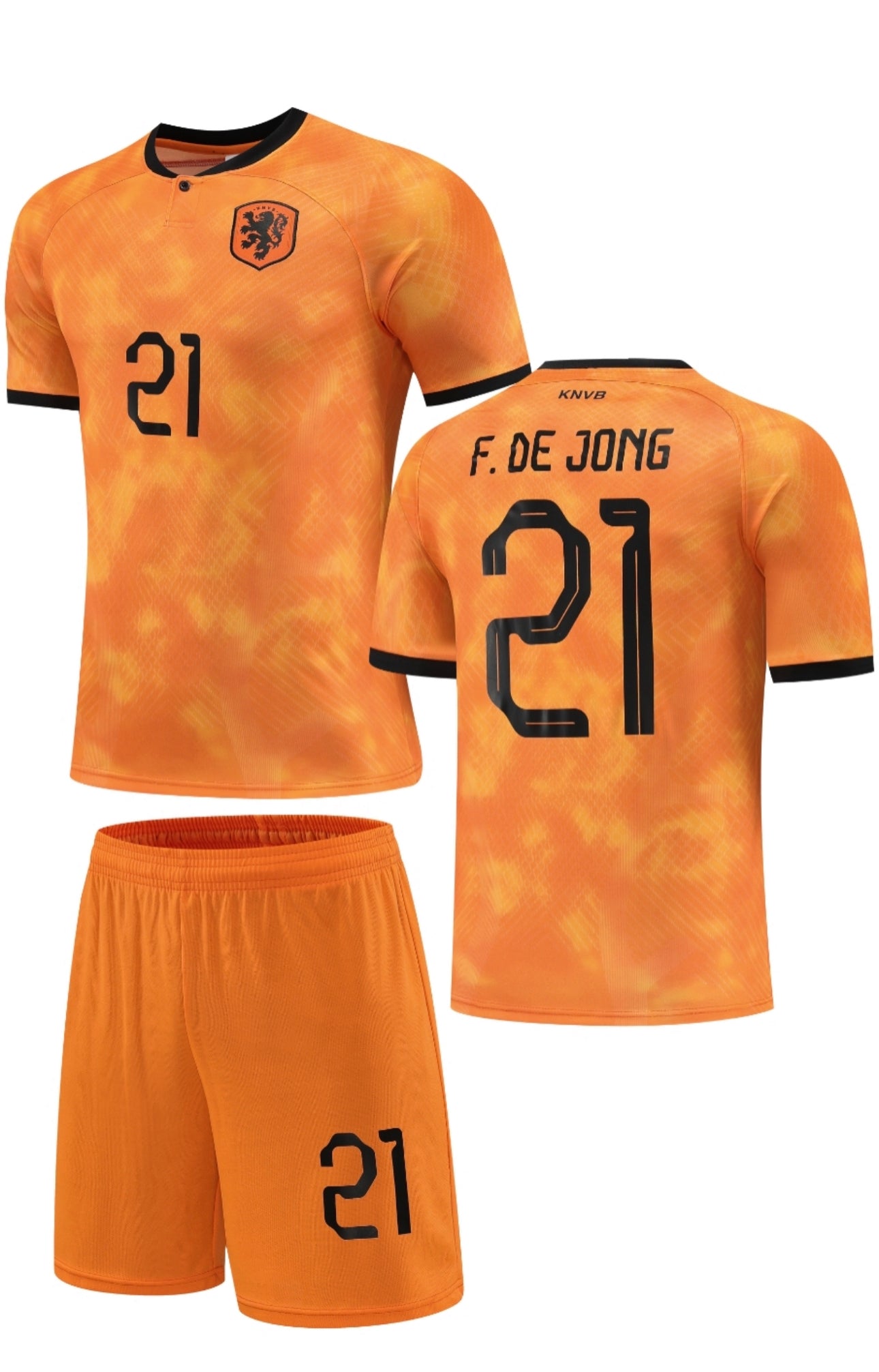 Football jersey Netherlands Home Frenkie de Jong 2022 number#21 ( shirt / Holland / harmony day / outfit / soccer )