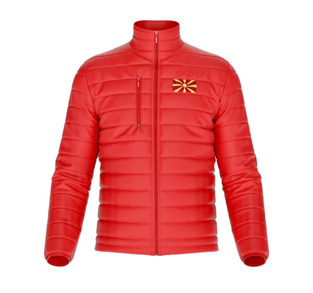 Macedonia Puffer jacket (red jumper / north Macedonian training jacket / warm up jacket / Harmony day Macedonia / Maso )