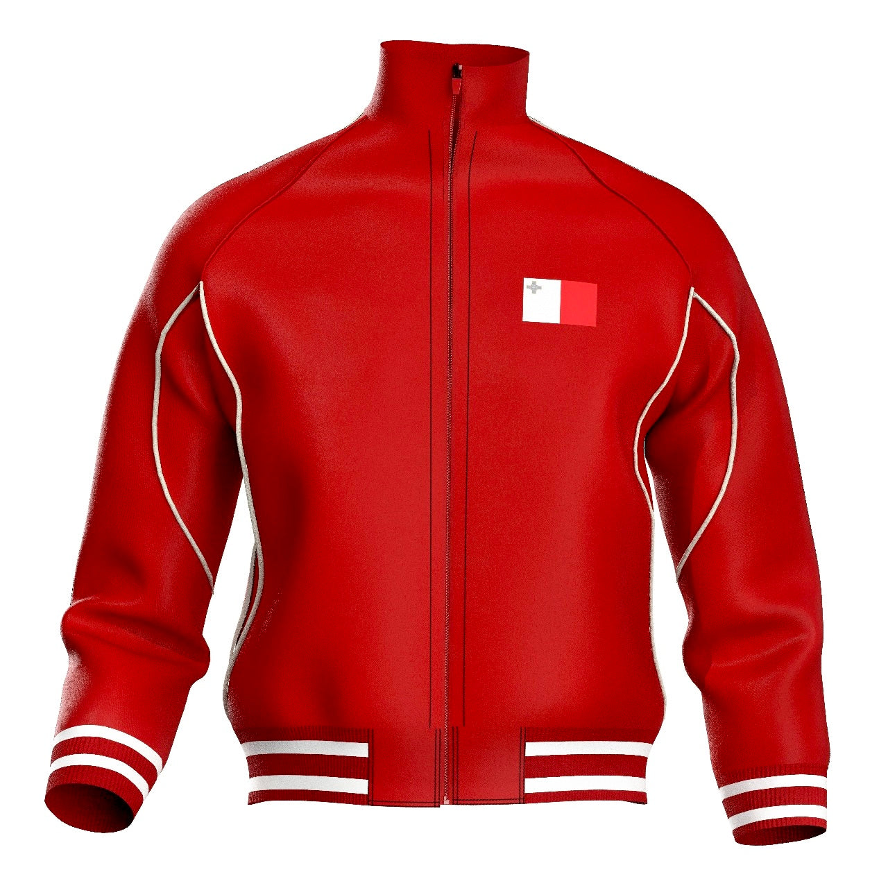 Malta jacket (red padded / winter training warm up jacket / Harmony day / Maltese winter  book week )