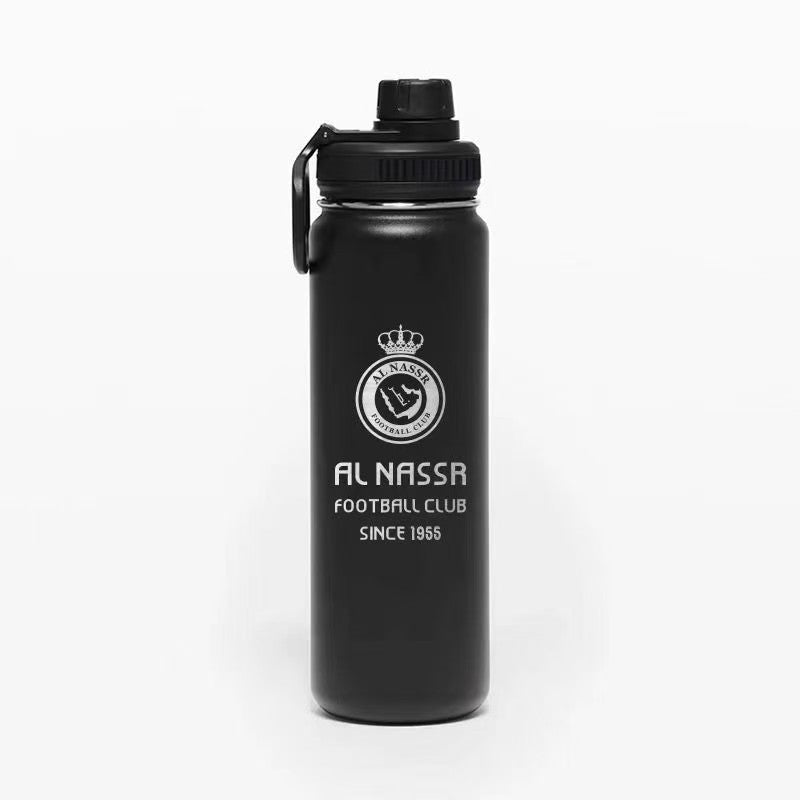 Metal Drink bottle AL NASSR ( cool water / Ronaldo team / training / school / sports / Gym / soccer)