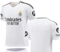 Football Jersey Real Madrid fc home 2024-2025  no name ( soccer shirt & shorts / junior shirt / soccer jersey / blank / shirt)