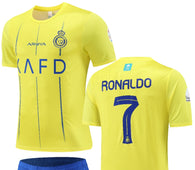 Football Jersey Al Nassr fc home Ronaldo number#7  ( saudi arabian team / soccer shirt / football shirt )