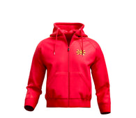 Macedonia Zipper Hoodie jumper (red jumper / north Macedonian training jacket / warm up jacket / Harmony day / Macedonia jersey / Maso jumper)