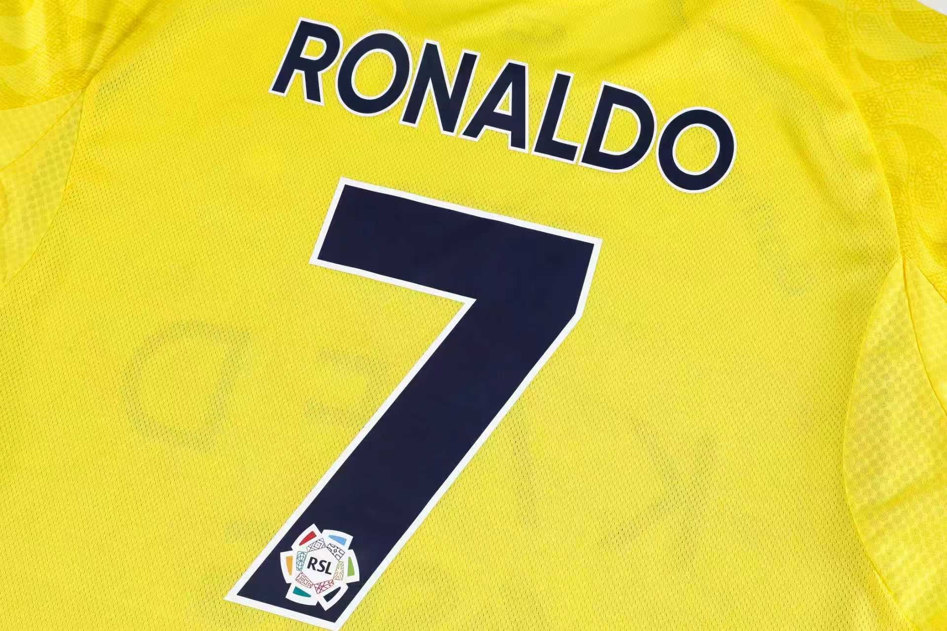 Football Jersey Al Nassr fc home Ronaldo number#7 25/26  ( A Grade Quality / saudi arabian team / soccer shirt & shorts / football shirt )