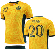 Football Jersey set Australia home 23-24 KERR number#20 ( Australia shirt / soccer shirt / country shirt / football shirt )