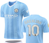 Football jersey Manchester City home Grealish #10 2023-2024( jersey and shorts)
