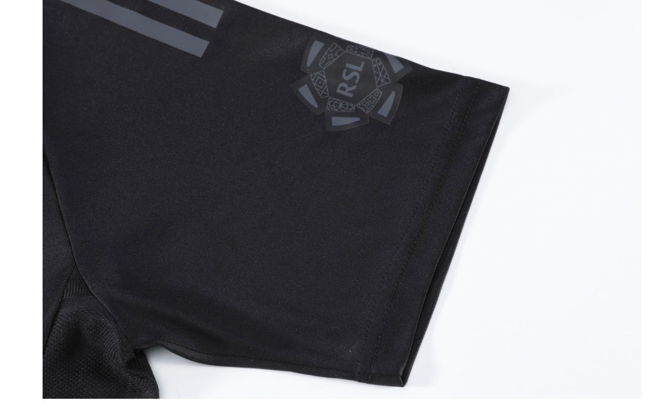 Football Jersey Al Nassr fc Black on Black 2025-2026 RONALDO #7 ( A Grade soccer shirt & shorts / junior / gift )