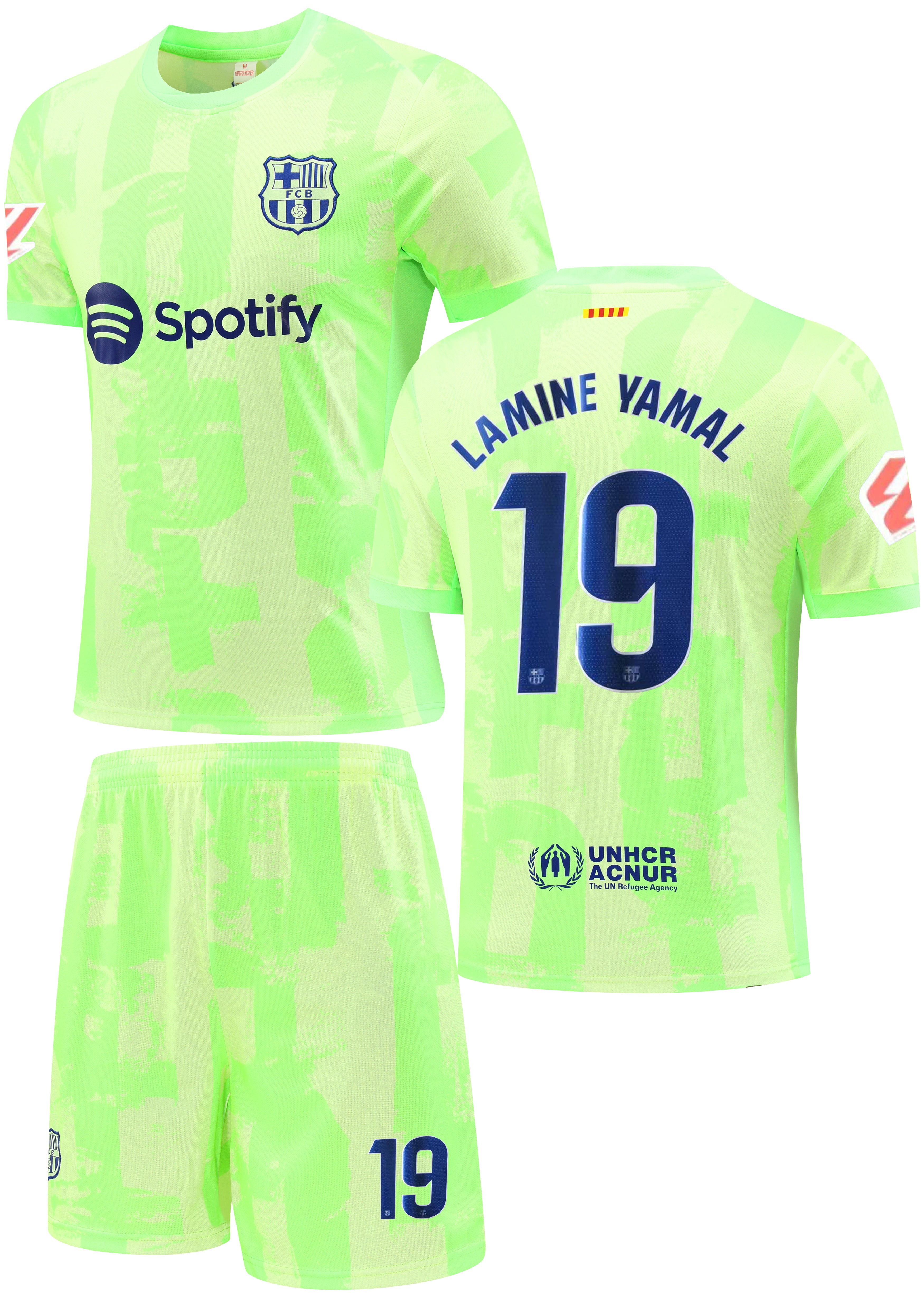 Football Jersey Barcelona fc  training LAMINE YAMAL 2024-2026 (soccer shirt & shorts / football shirt / Barca shirt / Barcelona fluro / Messi shirt ) bc