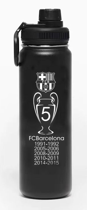 Metal Drink bottle Barceloba ( cool water /  team / barca / training / school / sports / Gym / soccer)