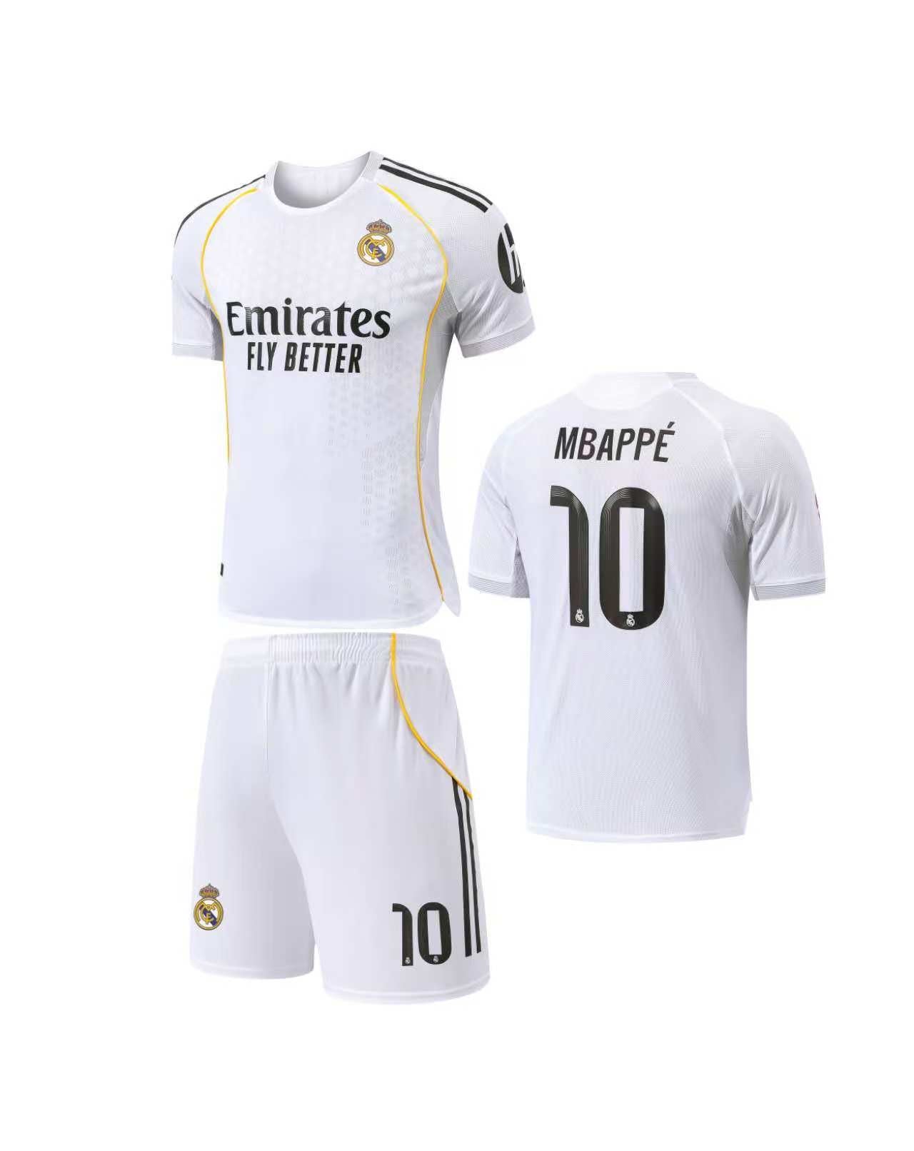 Football Jersey home Real Madrid fc  2025-2026 Mbappe #number 10 ( A grade quality soccer shirt & shorts / jersey / gift / book week shirt)