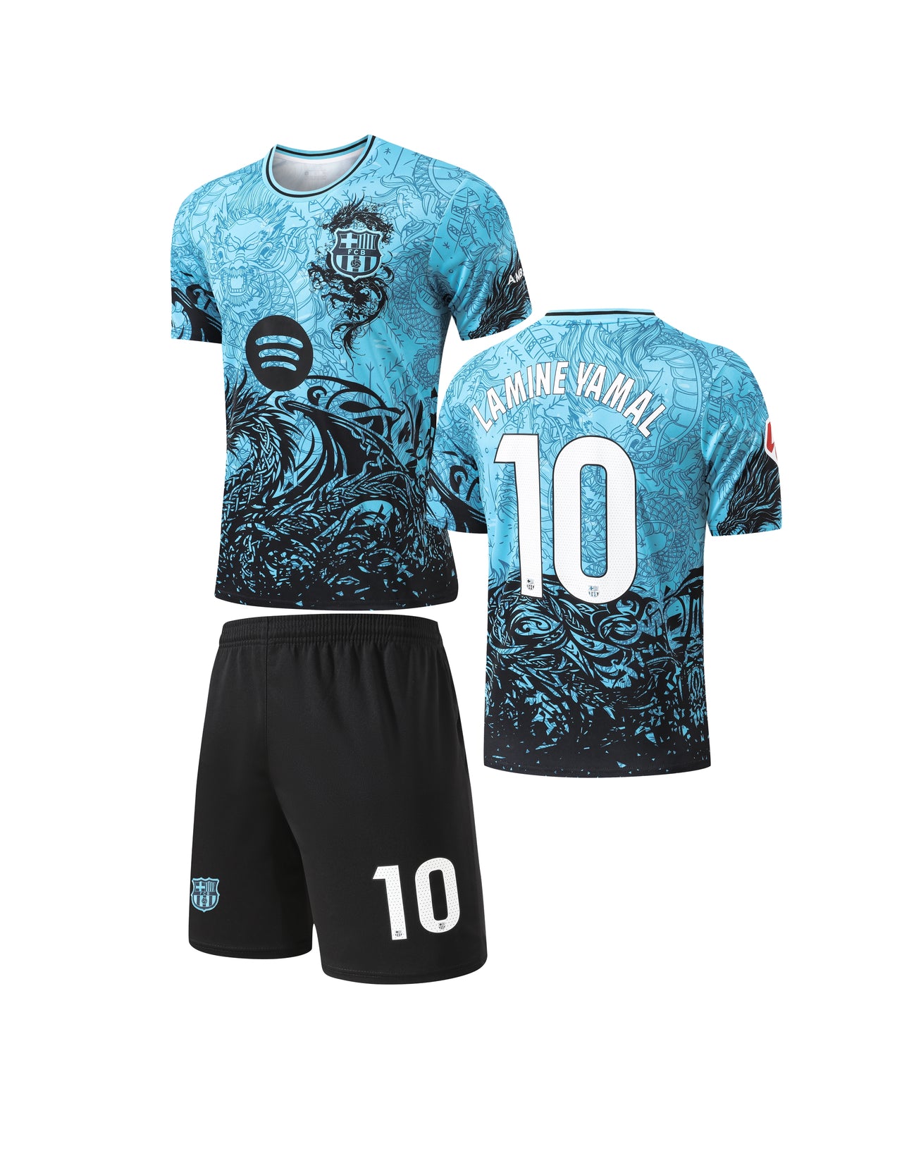 Football Jersey Barcelona fc  Blue Dragon LAMINE YAMAL 2025-2026 (A grade quality soccer shirt and shorts / Barca limited edition )