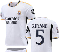 Football Jersey home Real Madrid fc  2023-2024  ZIDANE #number 5 ( soccer shirt & shorts / black shirt / soccer jersey / gift / Jude shirt)