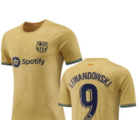 Football Jersey Barcelona fc away Lewandowski #9 2022-2023 (soccer shirt / football shirt / Barca / Barcelona shirt / Messi shirt )