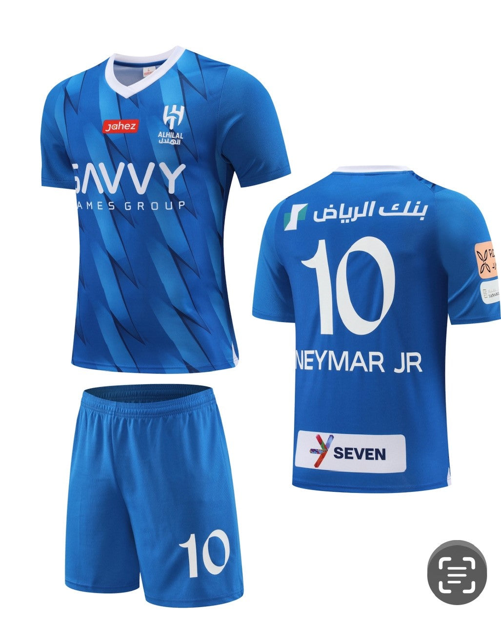 Football Jersey 23/24 Alhilal fc home  Neymar jr home set #number10 (Brazil jersey / Harmony day / Brasil shirt / Brasil jersey / specials )