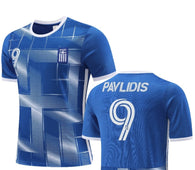Football Jersey Greece away Pavlidis 2023/24  number#9 (blue / Hellas shirt / Greece shirt / Greece away / Harmony day / country shirt / greek jersey / Greek shirt)