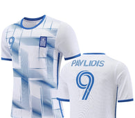 Football Jersey Greece home  Pavlidis 2023/24  number#9 (white / Hellas shirt / Greece shirt / Greece away / Harmony day / country shirt / greek jersey / Greek shirt)